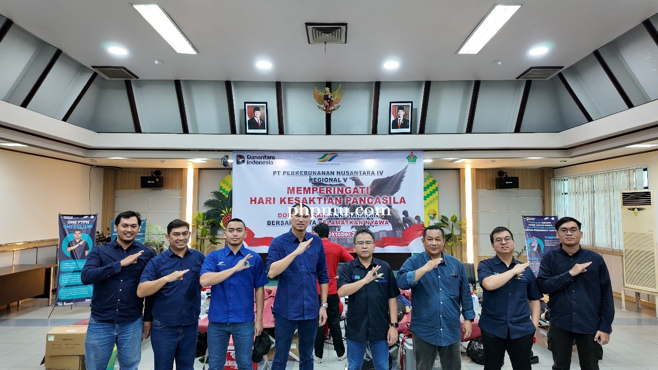 Insan Holding Perkebunan Nusantara Tanamkan Nilai Pancasila Lewat Upacara dan Donor Darah di PTPN IV